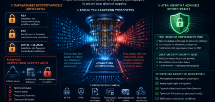 Quantum computing and post-quantum cryptography cyber security concept